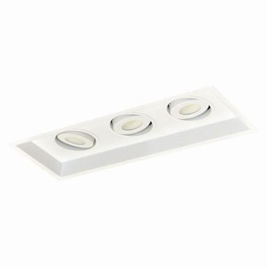 NMRT2 Series 81W 3 LED Narrow Flood High Lumen Gimbal Trim by Nora - NMRT2-13L09M