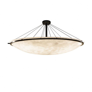 Clouds Ring 16 Light 75 Inch Wide Semi Flush Mount by Justice Design - CLD-9688-35