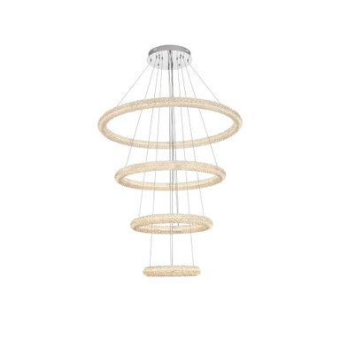 Bowen 160W 4 LED Chandelier 24.5 Inch Tall and 42 Inch Wide by Elegant - 3800G41