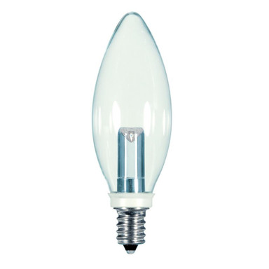3.63 Inch 1W BA9.5 LED Candelabra Base Replacement Lamp by Satco - S91WBA9-125363