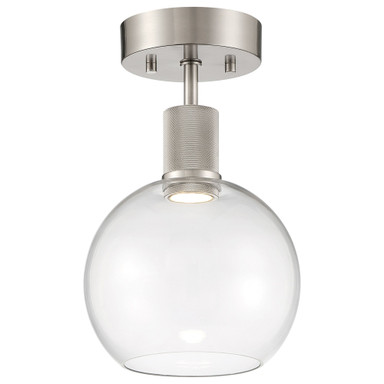 Port Nine 1 Light 7.5 Inch Wide Steel Semi Flush Mount by Access - 63148LEDD-BS
