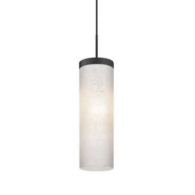 Friz 1 Light Linen Glass Mini Cord Pendant by Besa - 1JT-FRIZLN
