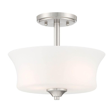 Bronson 2 Light 12 Inch Wide Semi Flush Mount by Designers Fountain - D278M-SF-BN