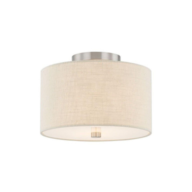 Textile 2 Light 11 Inch Wide Semi Flush Mount by Justice Design - FAB-9760