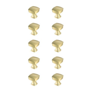 Irvin 1.3 Inch Square Knob (Pack of 10) by Elegant Decor - KB2022-10PK