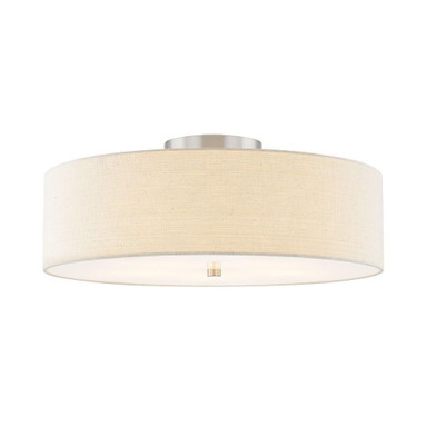 Textile 5 Light 24 Inch Wide Semi Flush Mount by Justice Design - FAB-9762