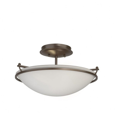 Simple Lines 2 Light 14.5 Inch Wide Semi Flush Mount by Hubbardton Forge - 124302