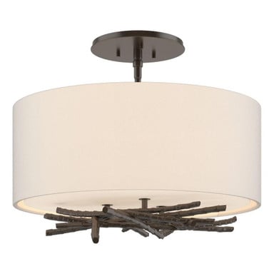 Brindille 3 Light Contemporary Semi Flush Mount by Hubbardton Forge - 127660HF