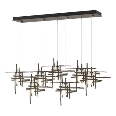 Tura 7 Light Cast Glass Large Linear Pendant by Hubbardton Forge - 131096HF