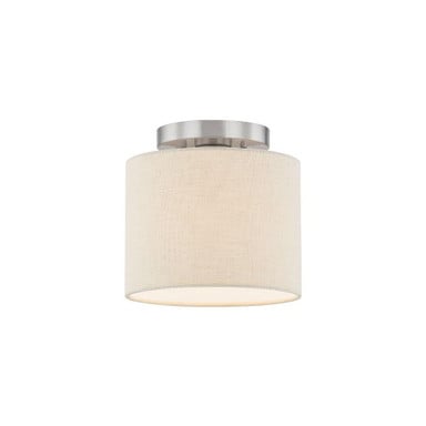 Textile 1 Light 8 Inch Wide Semi Flush Mount by Justice Design - FAB-9769
