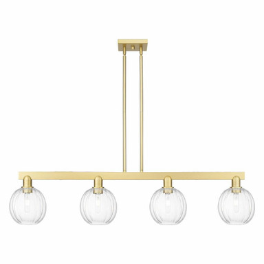 Preston 4 Light Stem Hung Island 10.88 Inch and 48 Inch Wide by Innovations - 716-4I-G458-7