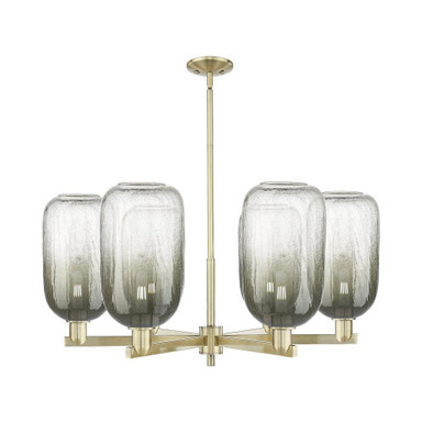 Brookhaven Cloche 6 Light Stem Chandelier 23.88 Inch Wide by Innovations - 716-6CR-G482-7_P