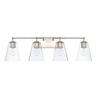 4 Light Seeded Glass Vanity Light 32.5 Inch Wide by Capital - 121741-463
