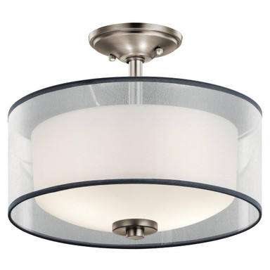 Tallie 2 Light 13.5 Inch Wide Semi Flush Mount by Kichler - 43154