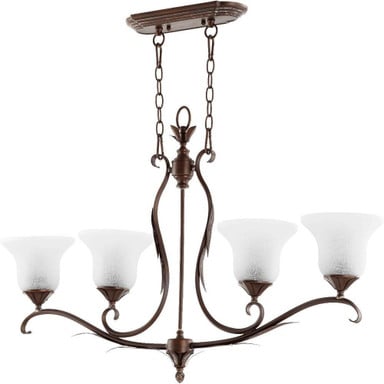 Flora 4 Light Mini Island Chandelier by Quorum 6572-4