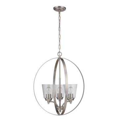 Grebe Village - Three Light Foyer in Transitional Style - 21 inches wide by 25.25 inches high - 139-BEL-3827840