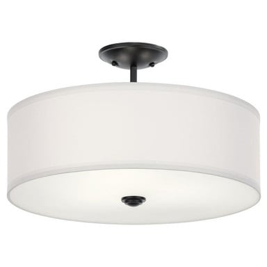 Dene Holt 3 Light 18 Inch Wide Drum Semi Flush Mount by Bailey Street Home - 147-BEL-2748816