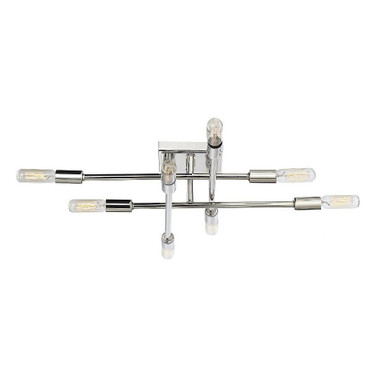 Badgers Yard 8 Light 19.5 Inch Wide Semi Flush Mount by Bailey Street Home - 159-BEL-533159