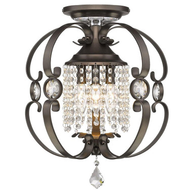 Clinton Brae 3 Light 13.5 Inch Wide Semi Flush Mount by Bailey Street Home - 170-BEL-2319946
