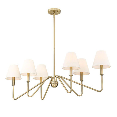 Crystal Wood Road 6 Light Linear Pendant 41 Inch Wide by Bailey Street Home - 170-BEL-1316966