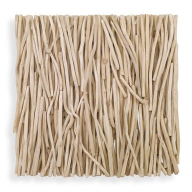 Gathered Teak 24 Inch Square Wall Decor by Bailey Street Home - 208-BEL-04352