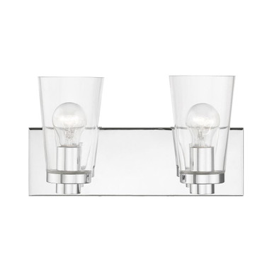 Larkspur Oak 2 Light Vanity Light 14 Inch Wide by Bailey Street Home - 218-BEL-1219579