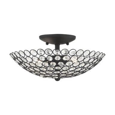 Burgess Birches 2 Light 13 Inch Wide Semi Flush Mount by Bailey Street Home - 218-BEL-749478