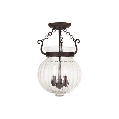 Hampden Gardens 3 Light 12 Inch Wide Semi Flush Mount by Bailey Street Home - 218-BEL-443847