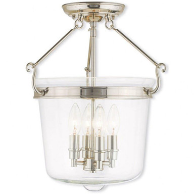 Leeds Loan 4 Light 14.25 Inch Wide Semi Flush Mount by Bailey Street Home - 218-BEL-476855