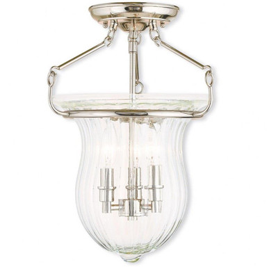 Tennyson Haven 3 Light 12 Inch Wide Semi Flush Mount by Bailey Street Home - 218-BEL-476895