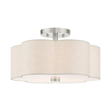 Horsley Cloisters 3 Light 15 Inch Semi Flush Mount by Bailey Street Home - 218-BEL-1012247
