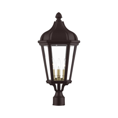 Hadrian Lane 3 Light Outdoor Post Top Lantern 11 x 25.25 Inches by BSH - 218-BEL-614639