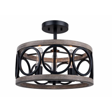 Cleveland Place 3 Light 15 Inch Wide Semi Flush Mount by Bailey Street Home - 2595-BEL-1292701