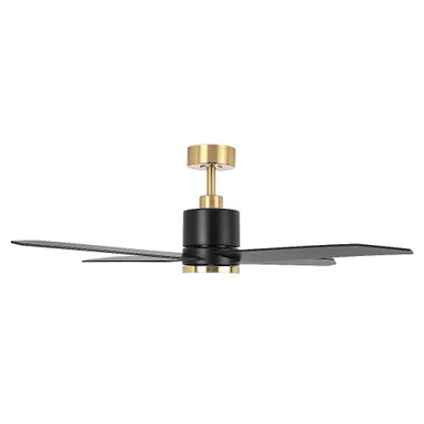 Brilliance Boulevard 4 Blade Flush Ceiling Fan with Light Kit 52 Inch Wide by BSH - 2615-BEL-1376020