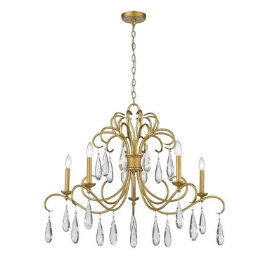 Langham Lanes 5 Light Chandelier 22.25 x 38 Inches Wide by BSH - 372-BEL-1298311