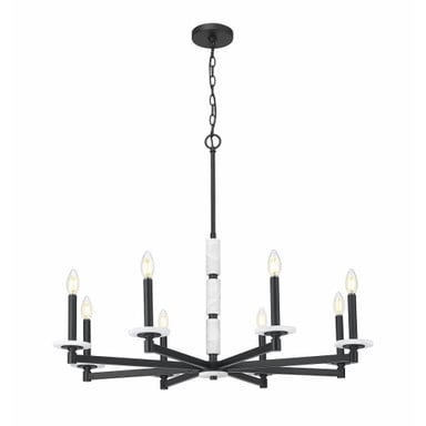 Clay Las 8 Light Chandelier 29.25 Inch Tall and 36.5 Inch Wide by BSH - 372-BEL-1374833