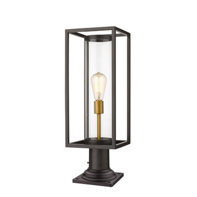 Newby Head 1 Light Outdoor Pier Mount 23.75 Inch Tall by Bailey Street Home - 372-BEL-937862