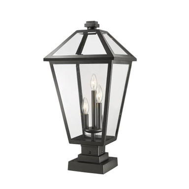 Keats Cloisters Three Light Outdoor Square Pier Mount by Bailey Street Home - 372-BEL-1002097