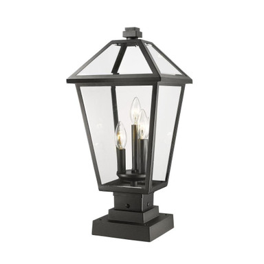 Keats Cloisters 3 Light Outdoor Square Pier Mount by Bailey Street Home - 372-BEL-1002093
