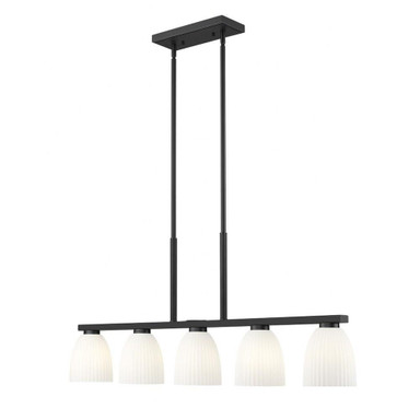 Picton Mews 5 Light Linear Chandelier 18.25 Inch Tall and 44.5 Inch Wide by BSH - 372-BEL-1374916
