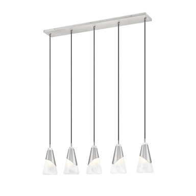 Beckhill Green 5 Light Linear Chandelier 13.25 Inch Tall and 6 Inch Wide by BSH - 372-BEL-1374929