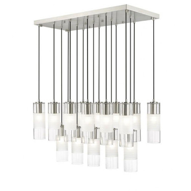 Rock Quadrant 17 Light Small Linear Chandelier by Bailey Street Home - 372-BEL-1325508