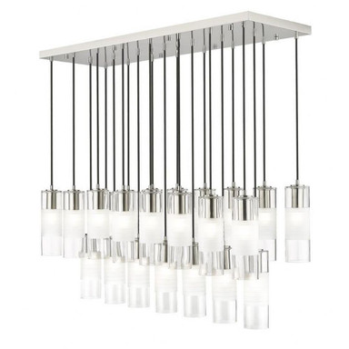 Rock Quadrant 23 Light Small Linear Chandelier by Bailey Street Home - 372-BEL-1325509