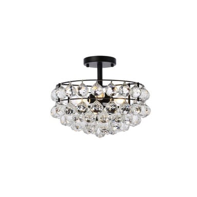 Stanmore Cottages 3 Light 14 Inch Wide Flush Mount by Bailey Street Home - 390-BEL-1302318