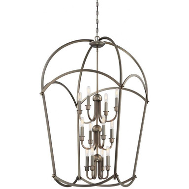 Jupiter's Canopy - Twelve Light 3-Tier Pendant in Transitional Style - 42.5 inches tall by 25 inches wide - 57-BEL-699815