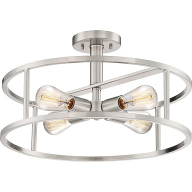 Clumber Field 4 Light 18 Inch Wide Semi Flush Mount by Bailey Street Home - 71-BEL-1001604