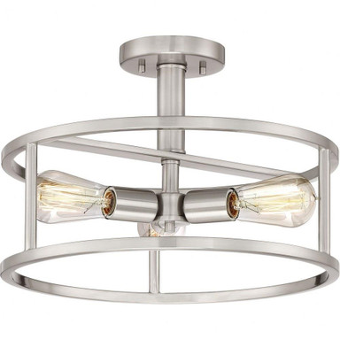 Clumber Field 3 Light 15 Inch Wide Semi Flush Mount by Bailey Street Home - 71-BEL-2539203