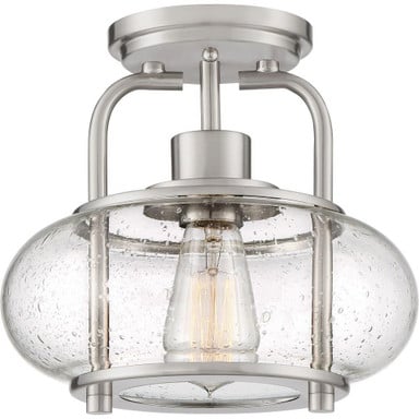 Albion Oval 1 Light 10 Inch Wide Semi Flush Mount by Bailey Street Home - 71-BEL-2539297