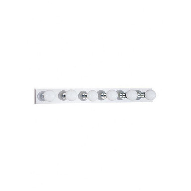 Six Light Vanity Bath Bar Fixture In Brushed Stainless With Made Of Steel-Size W36 H4 1/4 E2 1/4-Bathroom Lighting - 73-BEL-1001772
