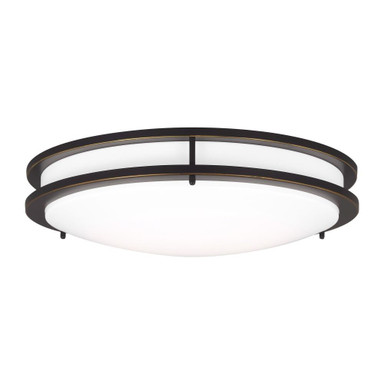 1 Light Ceiling LED Flush Mount Fixture in Nickel with White Acrylic Glass - 73-BEL-1001888